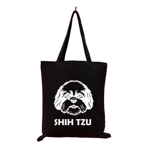 TOTE BAG - PERSONALIZED WITH ANY DOG NAME AND BREED (design + name)