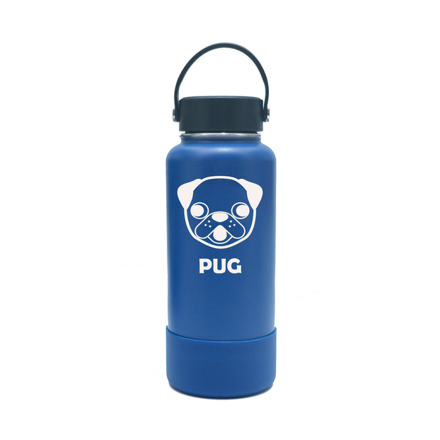Personalized Vacuum Flask with Boot - Blue