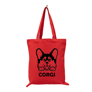 TOTE BAG - PERSONALIZED WITH ANY DOG NAME AND BREED (design + name)