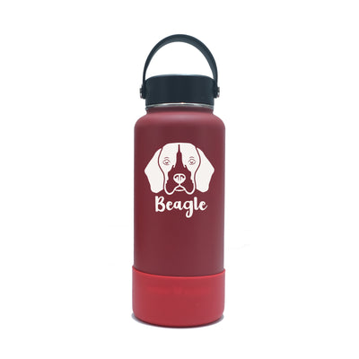 Personalized Vacuum Flask with Boot - Red