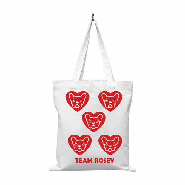 TOTE BAG - PERSONALIZED WITH ANY DOG NAME AND BREED (design + name)